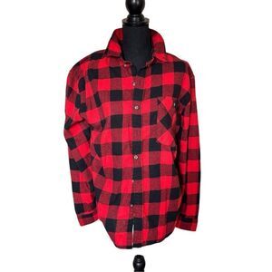 Blue Stream Outdoors Mens Buffalo Red Plaid Lumberjack Flannel Sz Medium